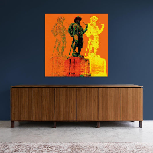 Acrylglasbild - Leineweber Orange