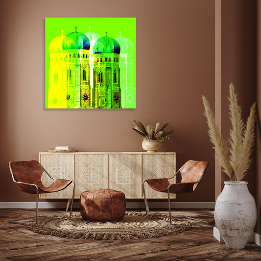 Acrylglasbild - München Frauenkirche Grün