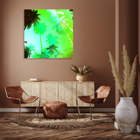 Acrylglasbild - Palms Grün