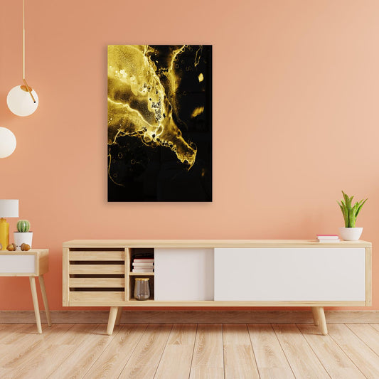 Blattgold Bild - Fluid Wohnbeispiel