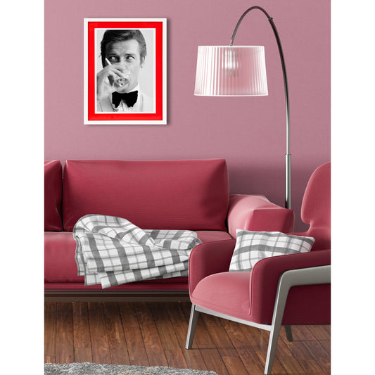 Rahmenbild mit Acrylpassepartout - R. Moore Einrichtungsbeispiel