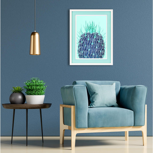 Rahmenbild mit Acrylpassepartout - Prickly Pear Einrichtungsbeispiel