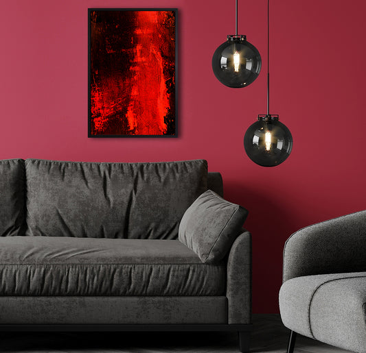 Leinwandbild mit Schattenfugenrahmen - Redrum 40x60cm