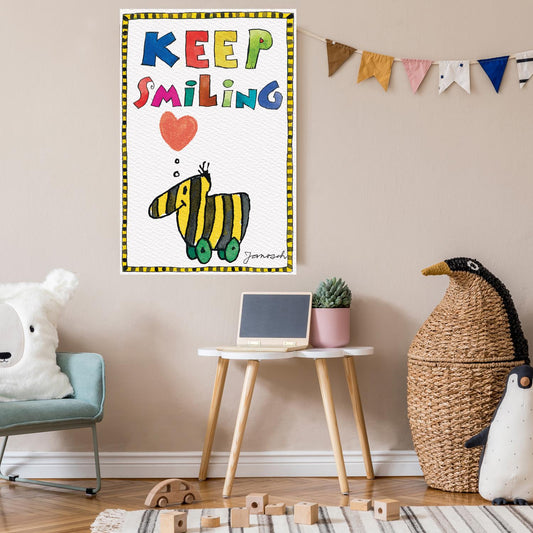 Janosch Leinwandbild - Keep smiling Tigerente