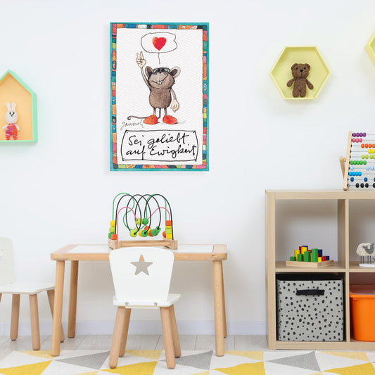 Janosch Leinwandbild - Sei geliebt auf Ewigkeit