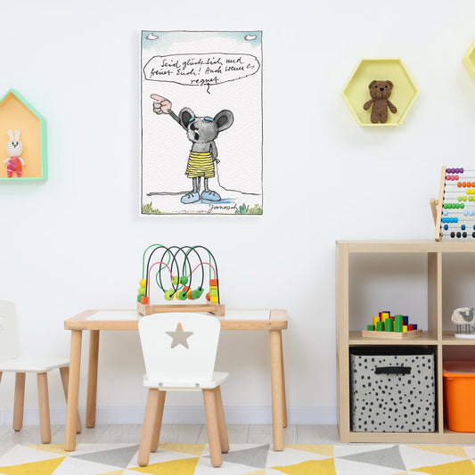 Janosch Leinwandbild - Seid glücklich