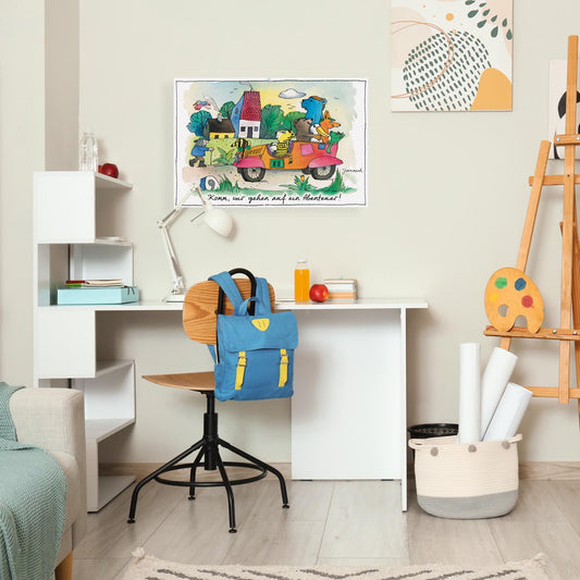 Janosch Leinwandbild - Komm, wir gehen auf ein Abenteuer