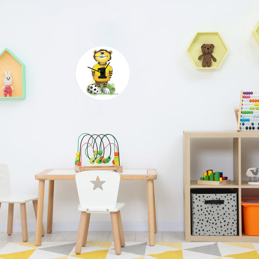 Janosch Acrylglas-Uhr - Fußball-Tiger