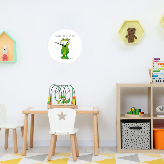 Janosch Acrylglas-Uhr - Lach doch mal