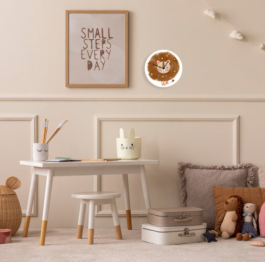 Acrylglas-Uhr - Löwe