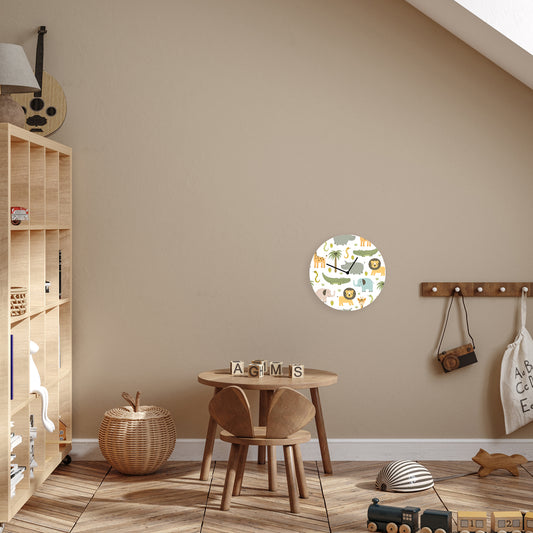 Acrylglas-Uhr - Wildtiere