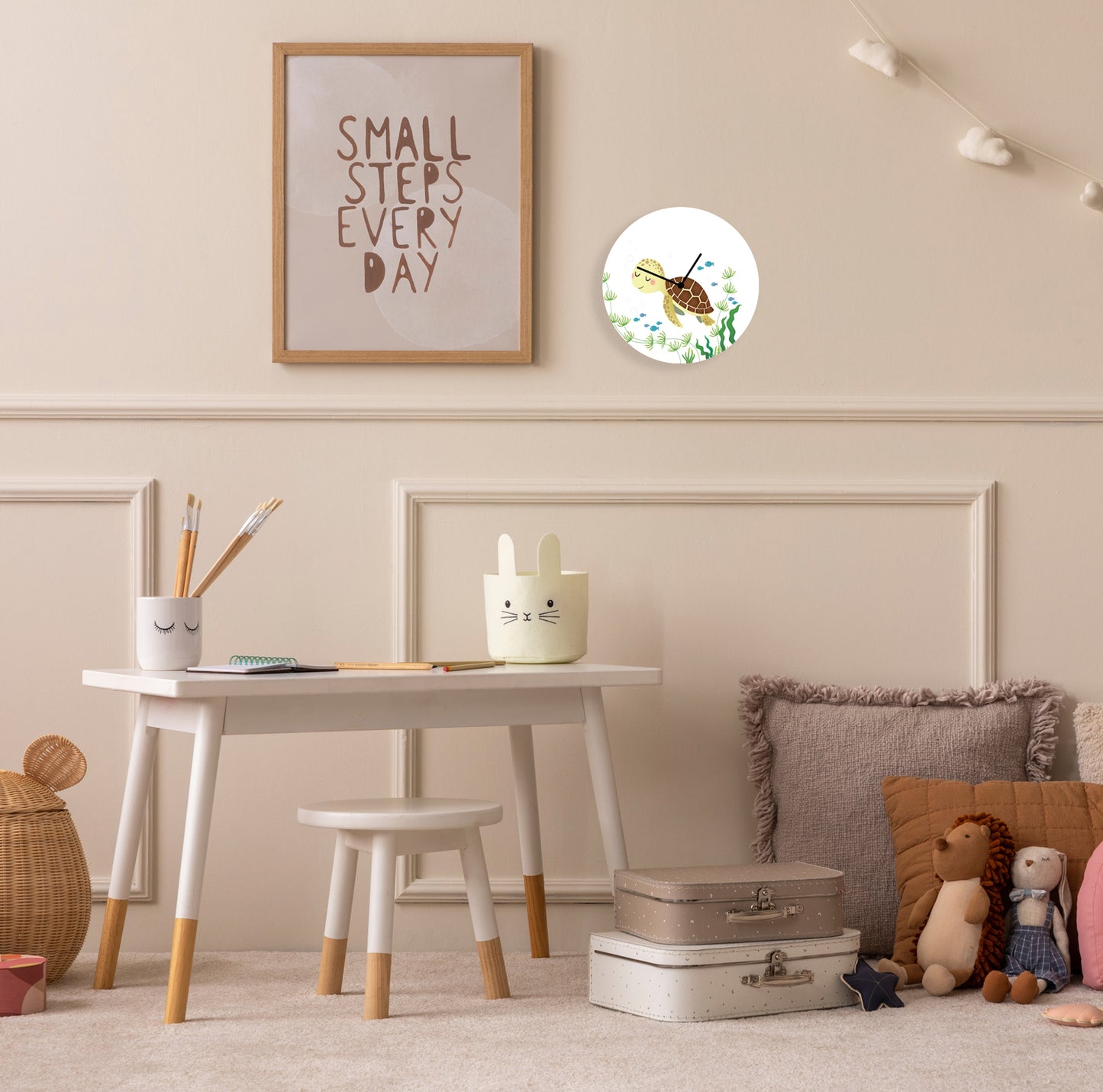 Horloge en verre acrylique - tortue