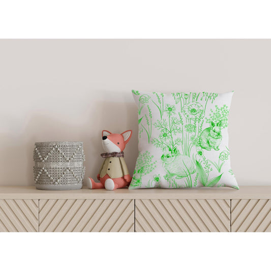 Kissenbezug - Hasen Green