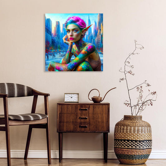 Acrylglasbild - Stadtelfen Wohnbeispiel