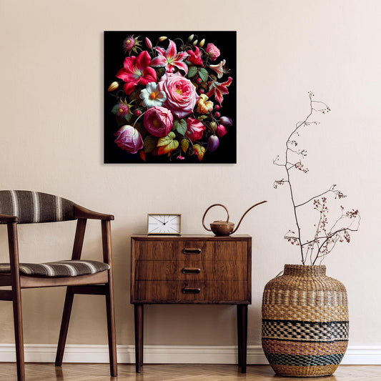 Image en verre acrylique - poésie florale