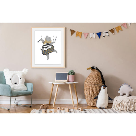 Cadre photo - Ours tambourinant