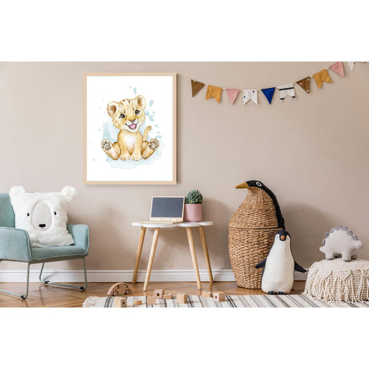 Cadre photo - Petit bébé lion