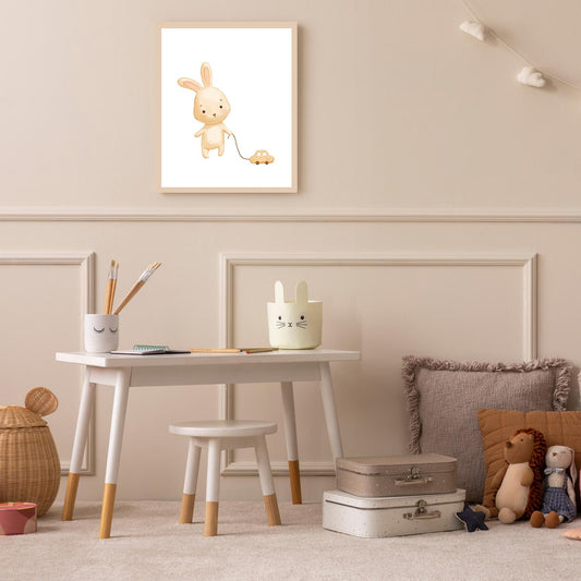 Cadre photo - lapin avec jouet