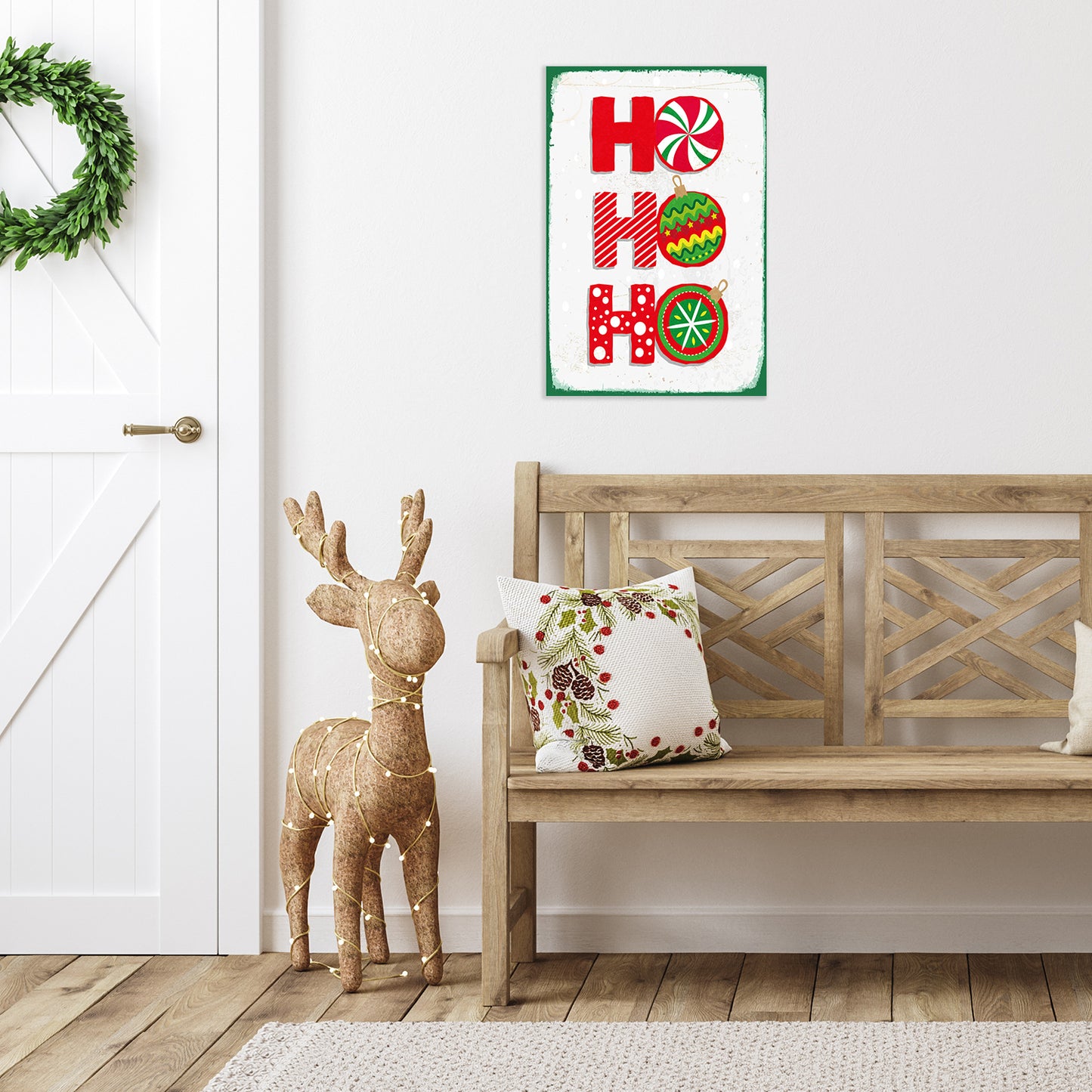 Blechschild - Ho Ho Ho Wohnbeispiel