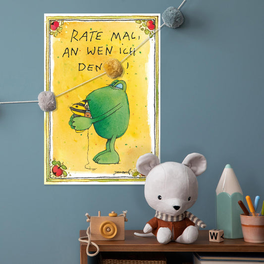 Janosch metal sign - Guess who I'm thinking of