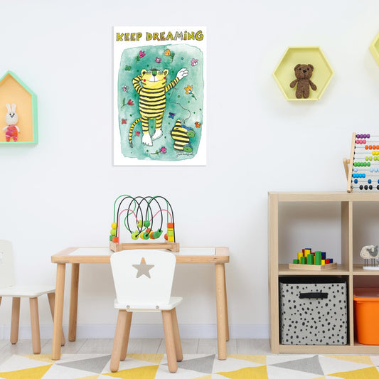 Janosch metal sign - Keep Dreaming flower meadow