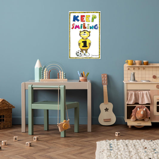 Janosch tin sign - Keep Smiling Football