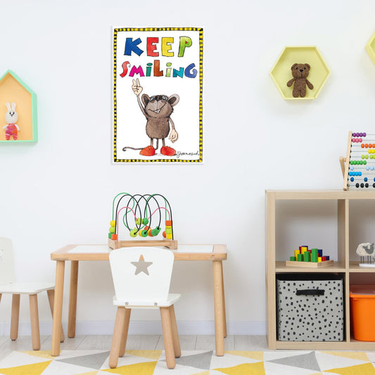 Janosch metal sign - Keep Smiling Bear