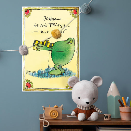 Janosch metal sign - Kissing is like flying