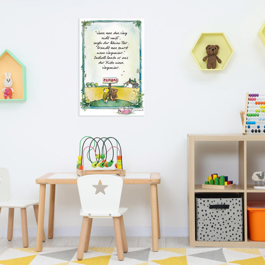 Janosch metal sign - signpost