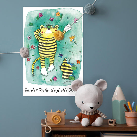 Janosch metal sign - In calmness lies strength