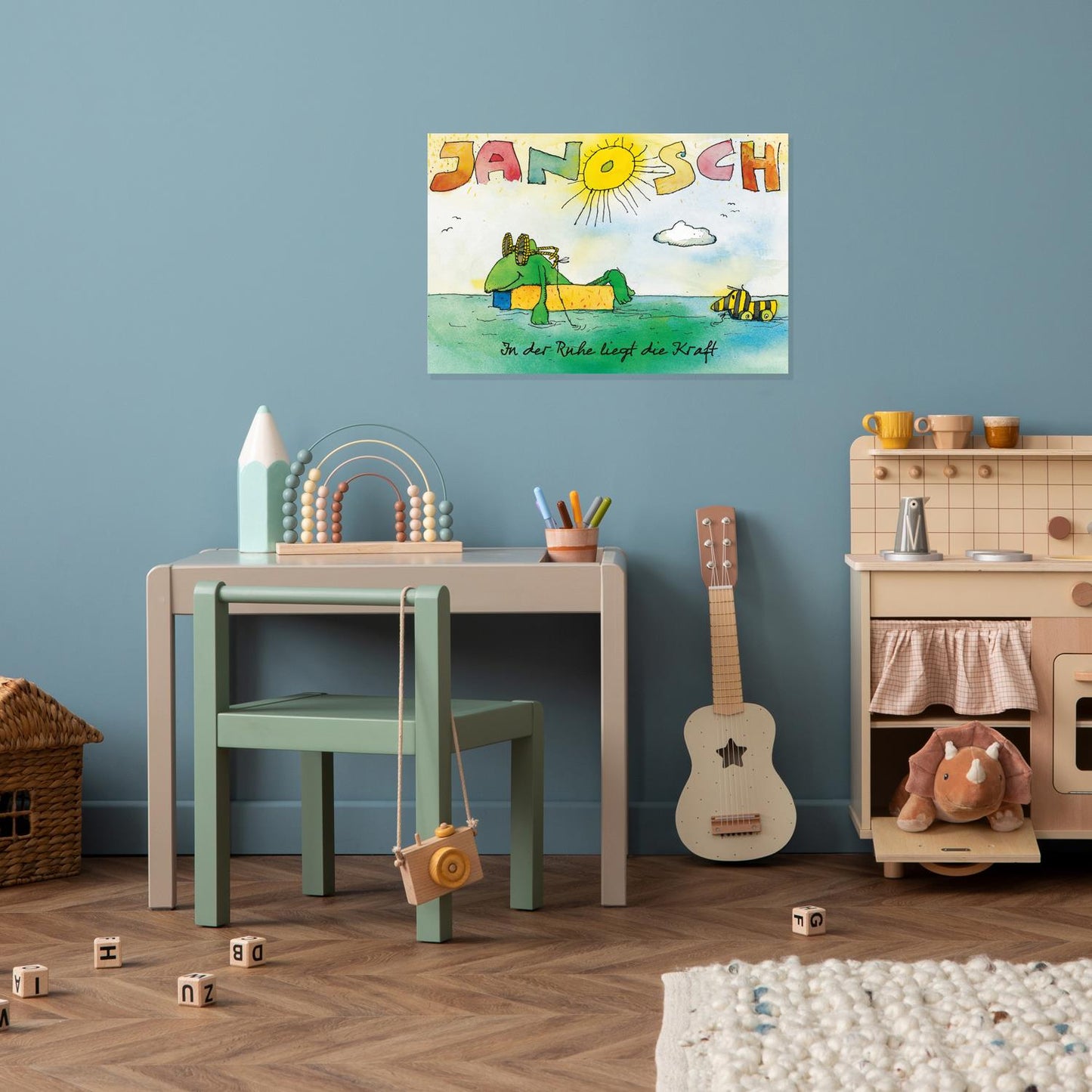 Janosch metal sign - In calmness lies strength Tigerente