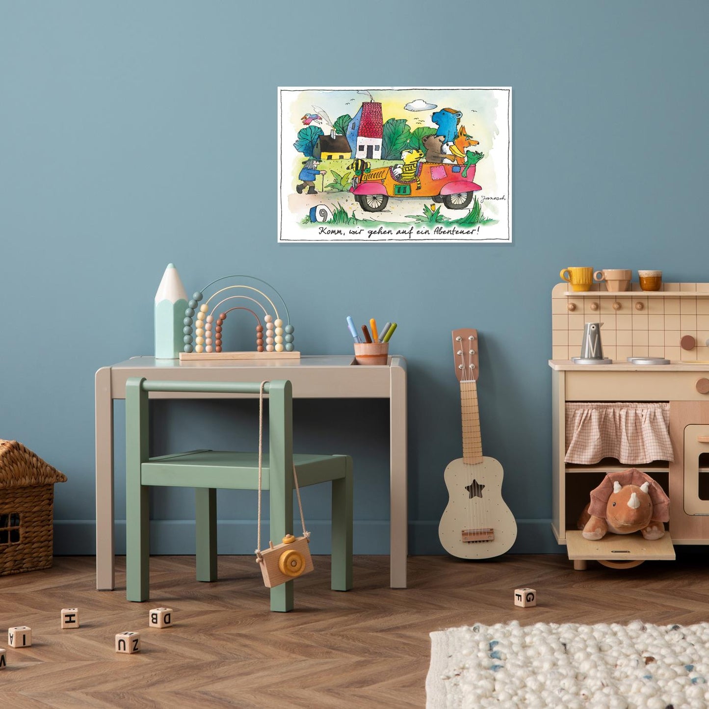 Plaque métallique Janosch - Nous partons à l'aventure