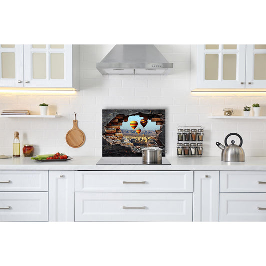 Spritzschutz - Heissluftballons am Himmel