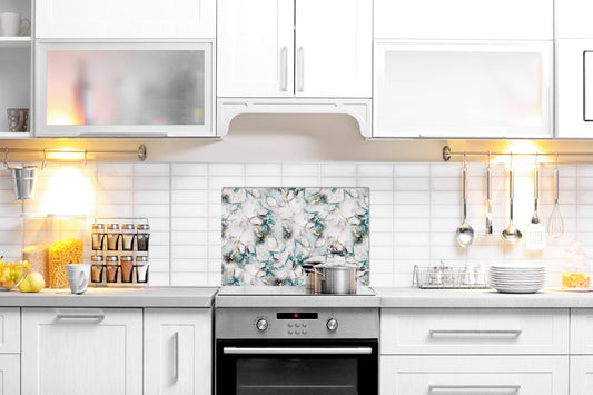 Spritzschutz - Golden Cracks Wohnbeispiel