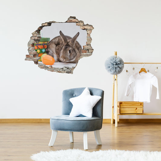 3D Wandtattoo - Kleiner Hase