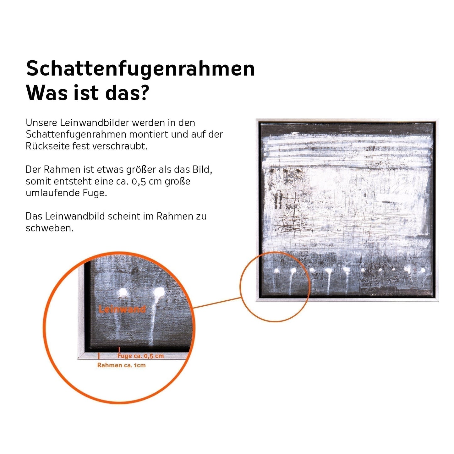 Leinwandbild mit Schattenfugenrahmen - Ambrose 40x60cm