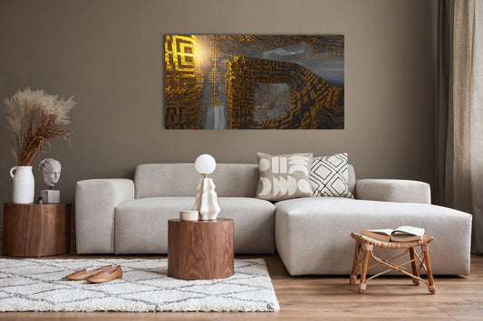 Acrylglasbild - Golden Manifest Wohnbeispiel