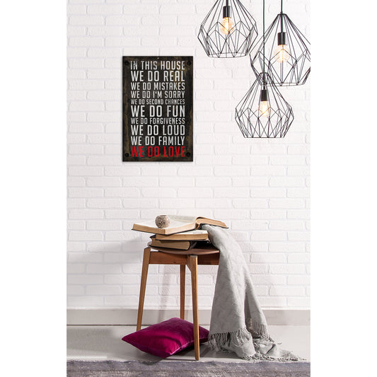 Blechschild - In This House, We Do.. Wohnbeispiel