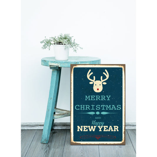 Blechschild - Merry Christmas Wohnbeispiel