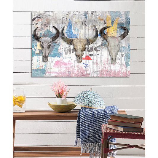 Leinwandbild - Three Skulls Wohnbeispiel