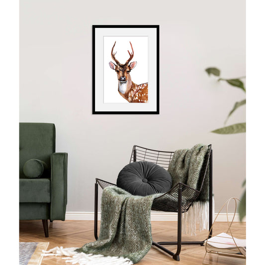 Rahmenbild - Deer Face Wohnbeispiel