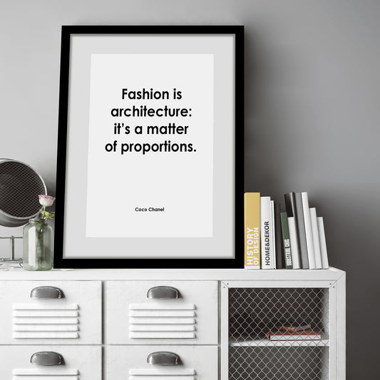 Rahmenbild - Fashion is Architecture Wohnbeispiel