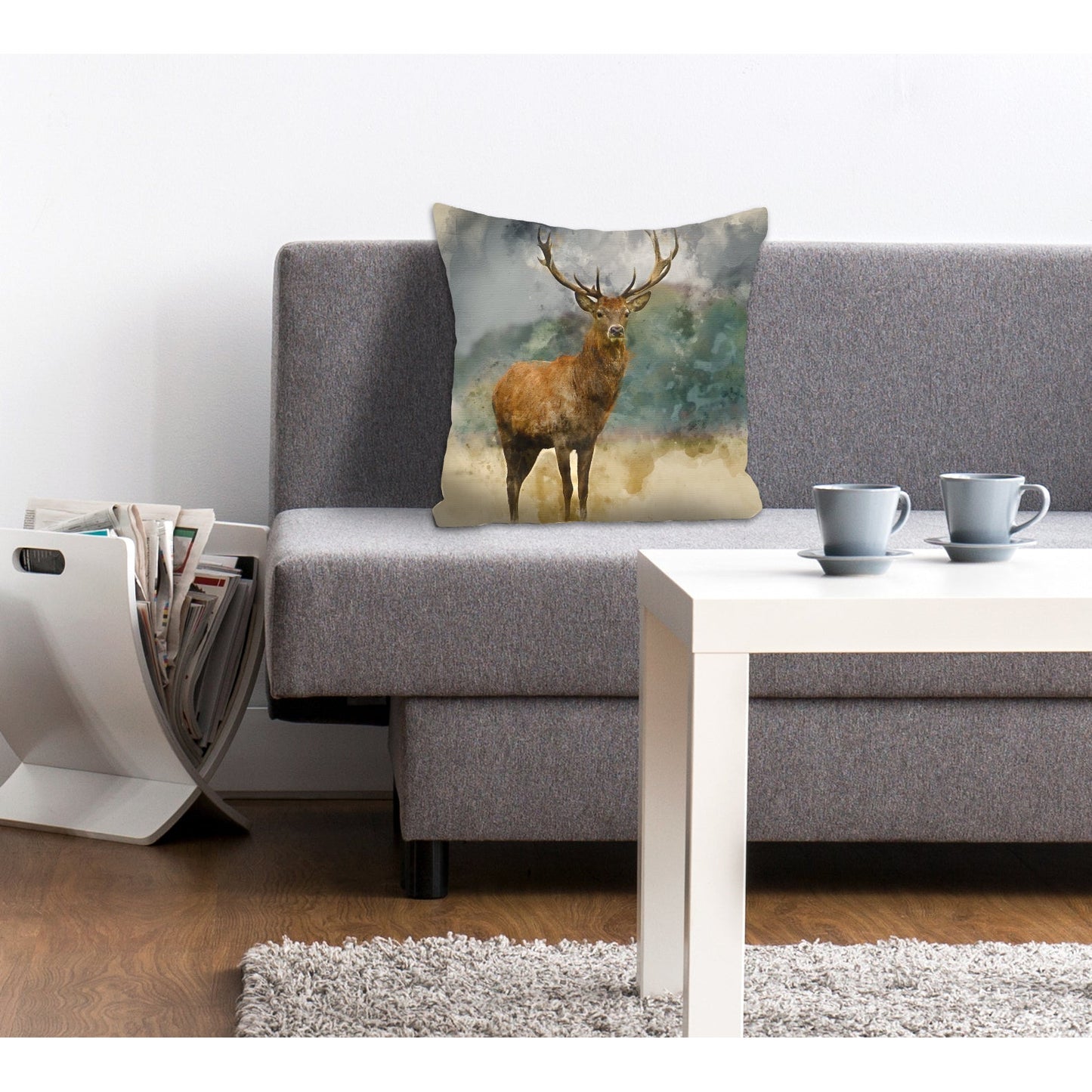 Kissenbezug - Deer Art Wohnbeispiel
