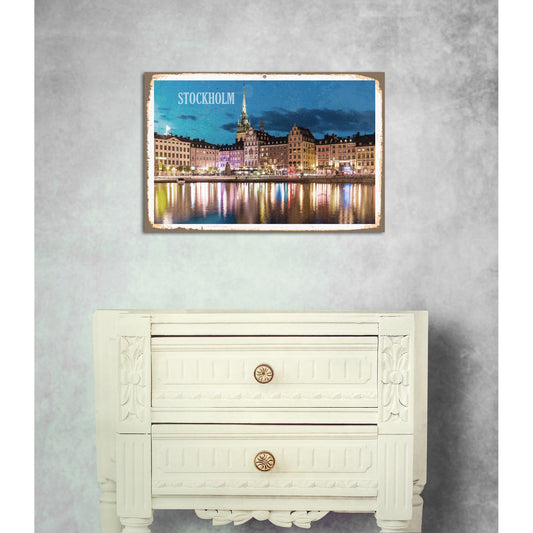 Blechschild - Stockholm Wohnbeispiel