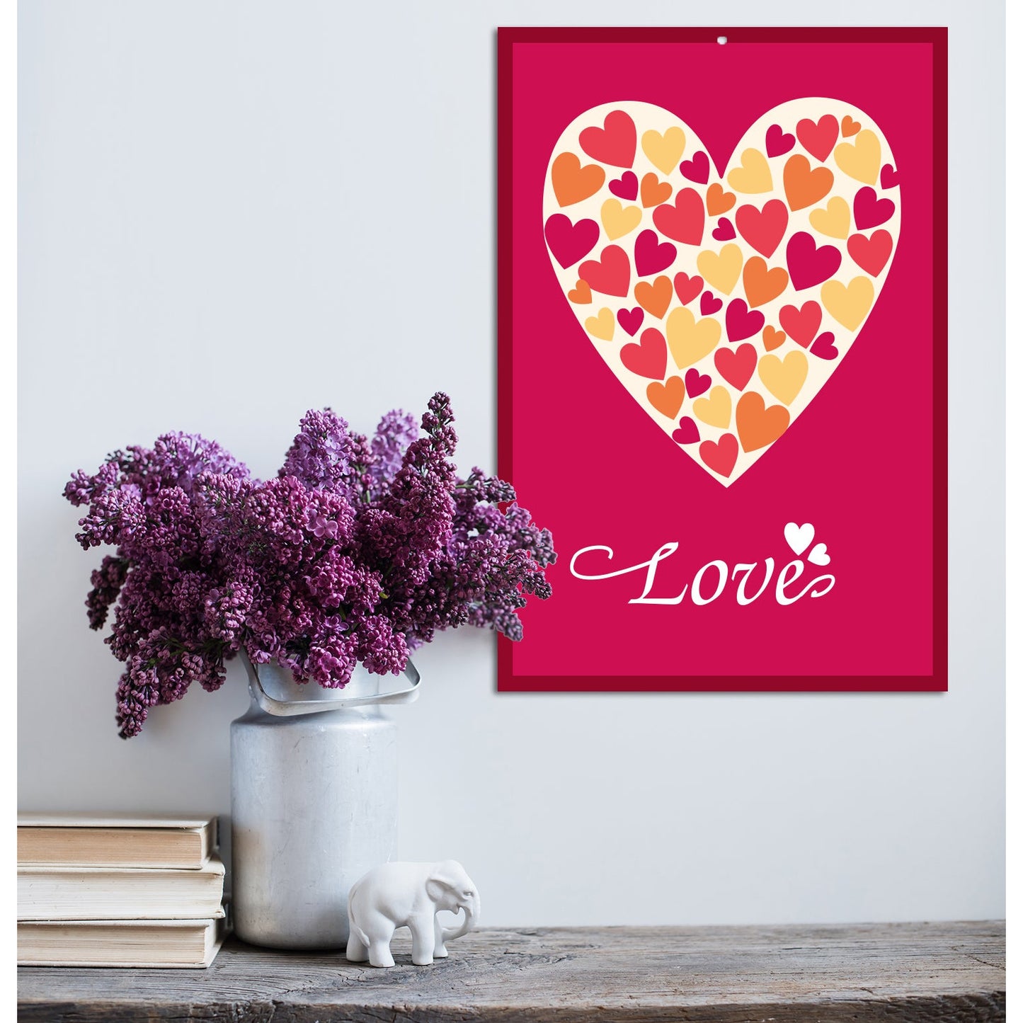 Blechschild - Love Wohnbeispiel