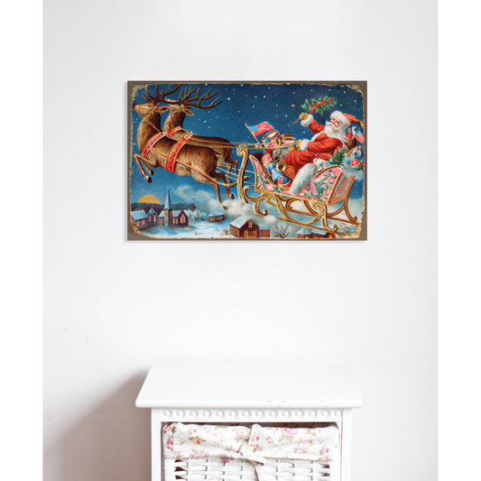 Blechschild - Weihnachtsmann Wohnbeispiel