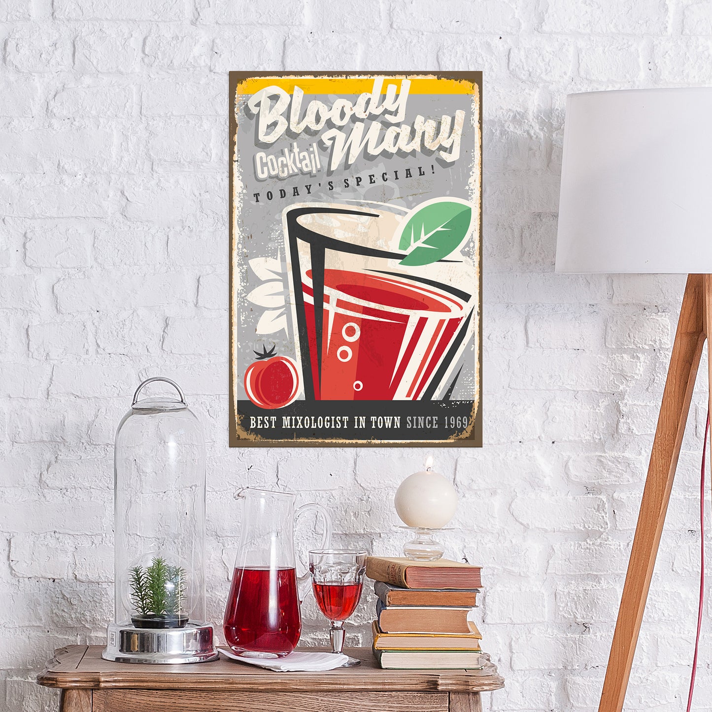 Blechschild - Bloody Mary Wohnbeispiel