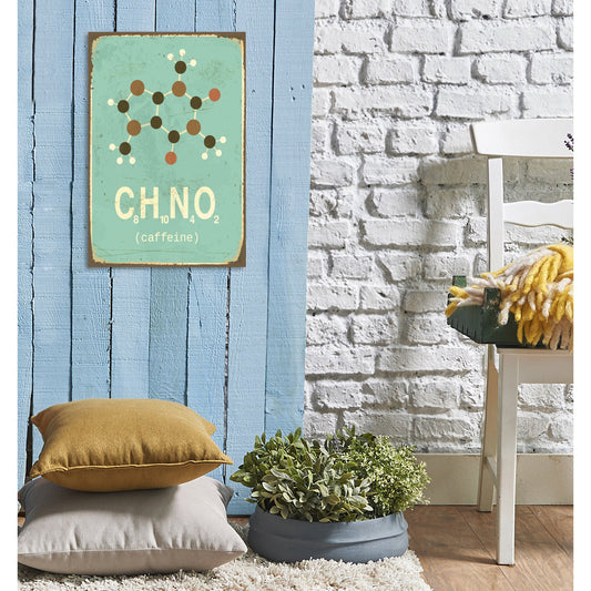 Blechschild Caffeine - CHNO Wohnbeispiel