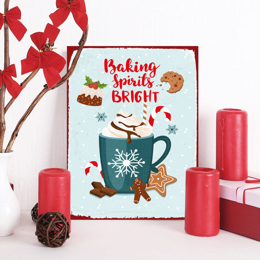 Blechschild - Baking Spirits Bright Wohnbeispiel