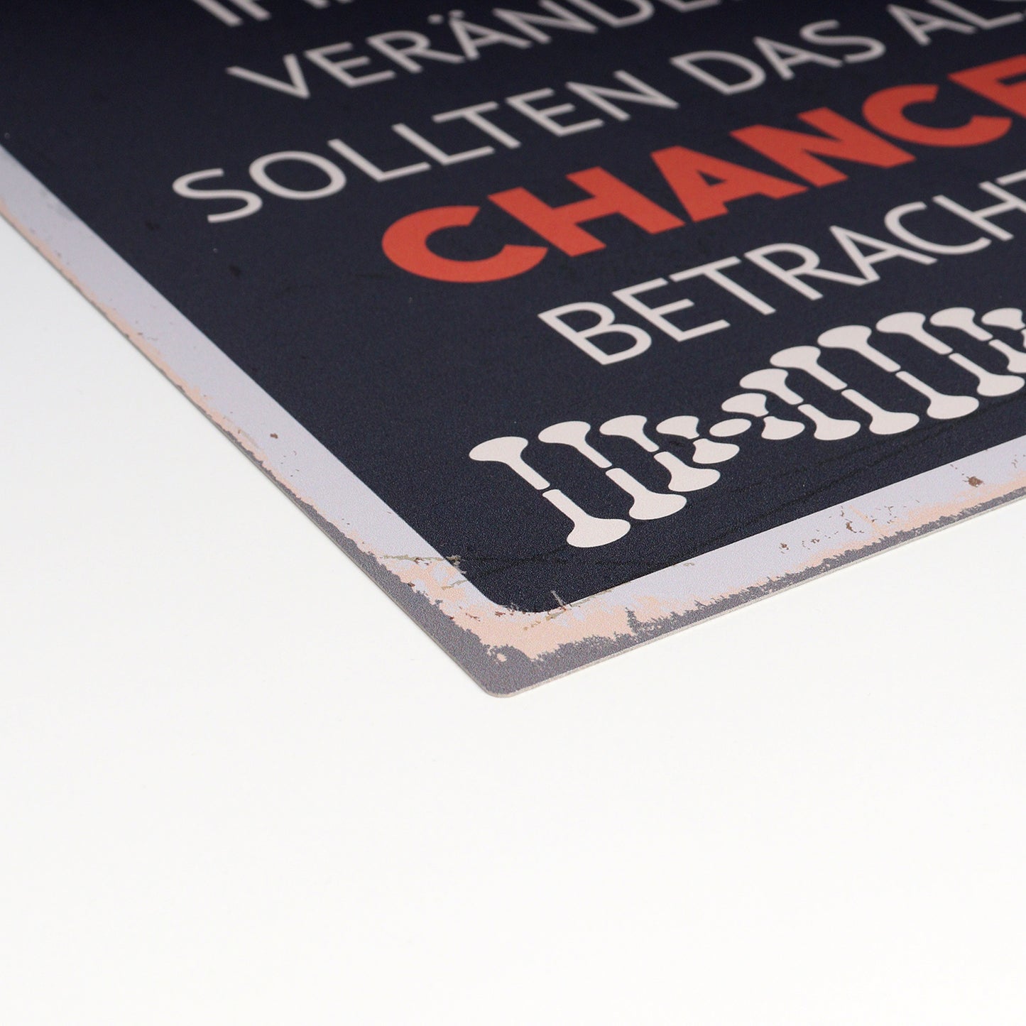 Blechschild - Leute, die denken.. Detail